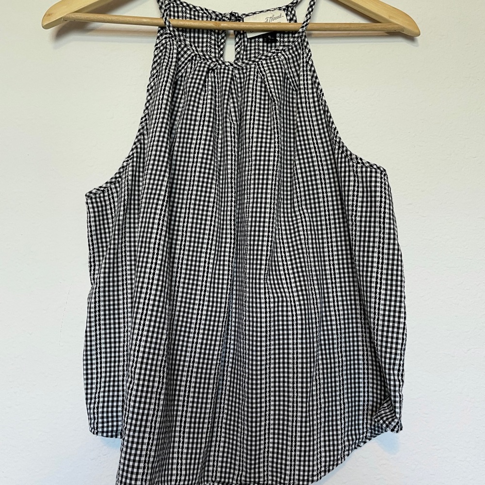 Universal Threads Black Gingham Tank Top